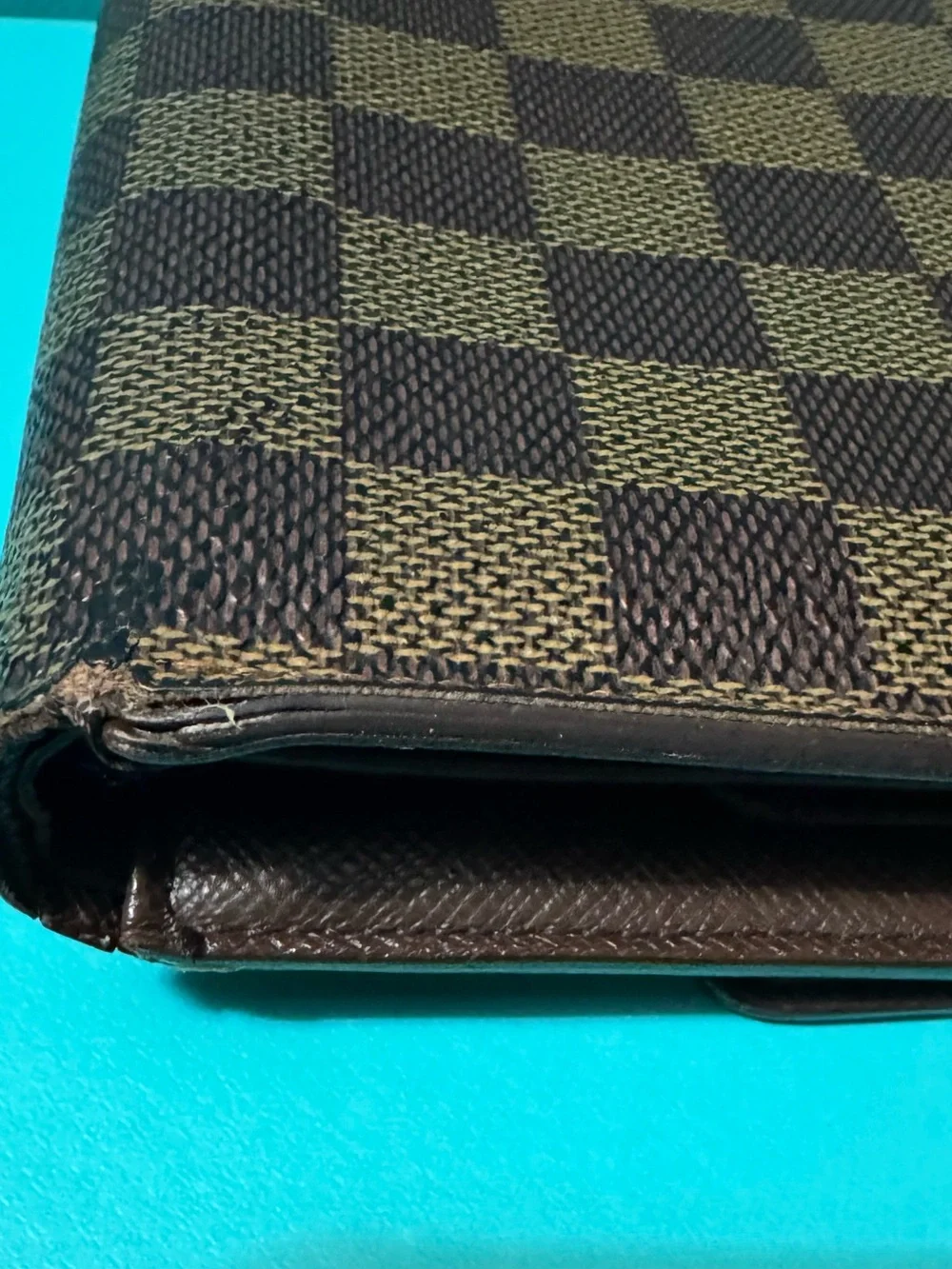 Louis Vuitton Brown Checkered Continental Wallet